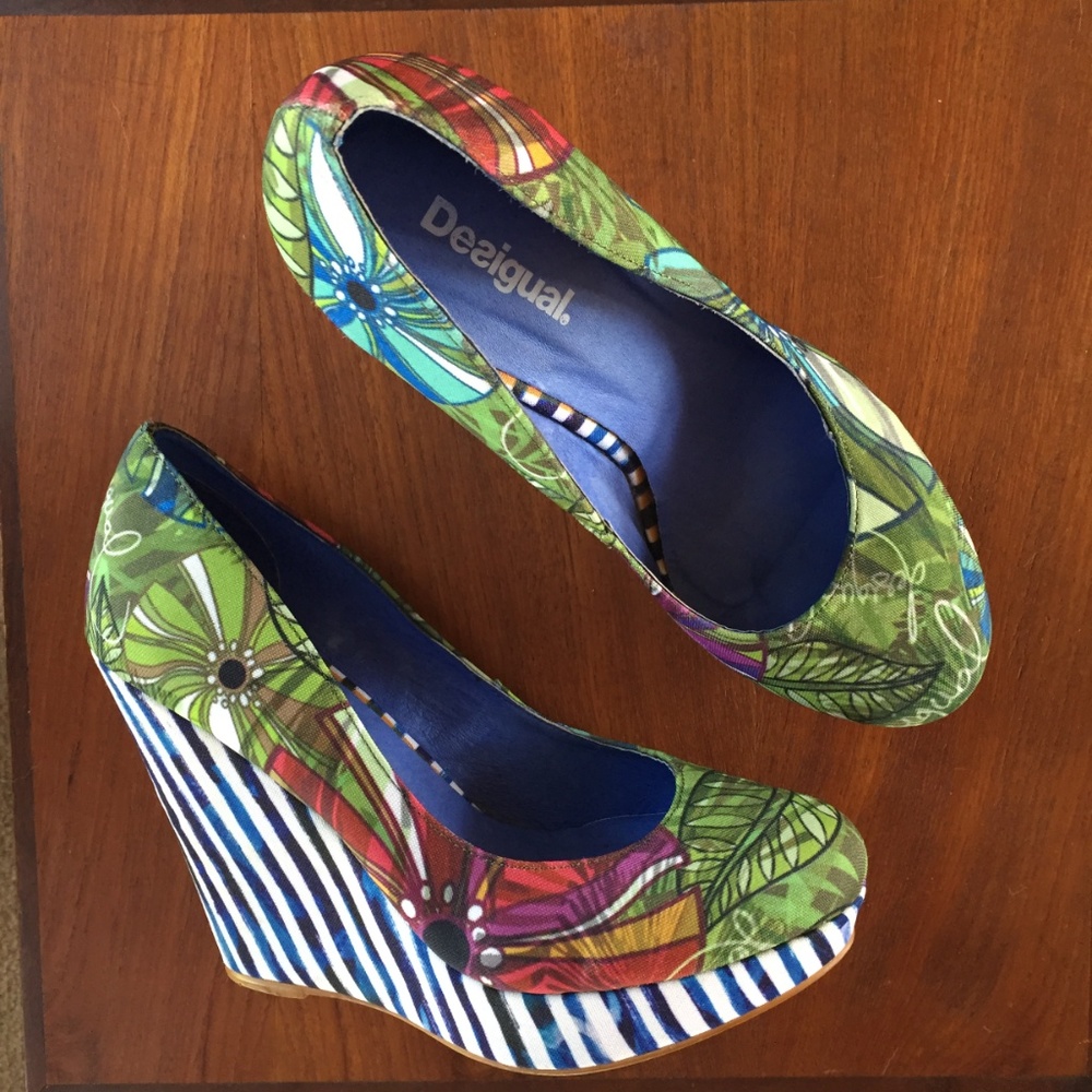 Desigual Print Wedges - Picture 3 of 3